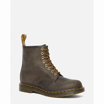 Dr Martens 1460 Crazy Horse Kožené Lace Up - Hnede Cizmy Panske, D007SK